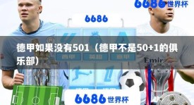 德甲如果没有501（德甲不是50+1的俱乐部）