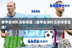 德甲各球队当家球星（德甲各球队当家球星是谁）
