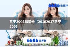 意甲2005球星卡（20162017意甲500）