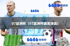07亚洲杯（07亚洲杯国奥球员）
