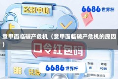 意甲面临破产危机（意甲面临破产危机的原因）