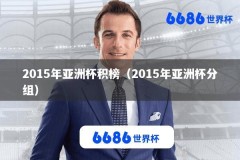 2015年亚洲杯积榜（2015年亚洲杯分组）